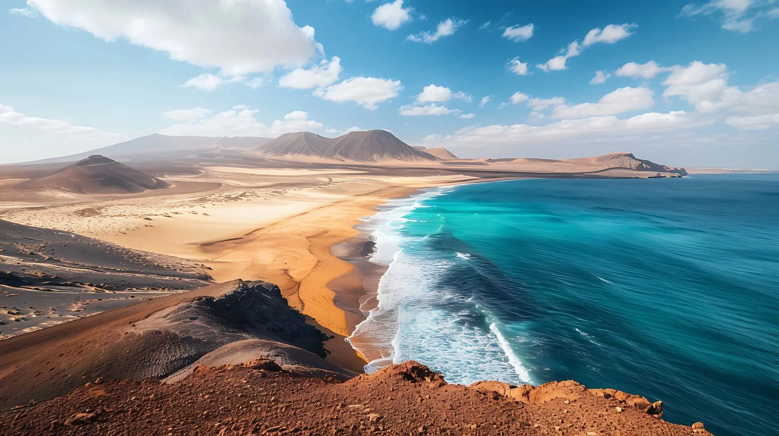 Tranquil Lanzarote Island Beauty with Azure Sky — free download from Dotvec