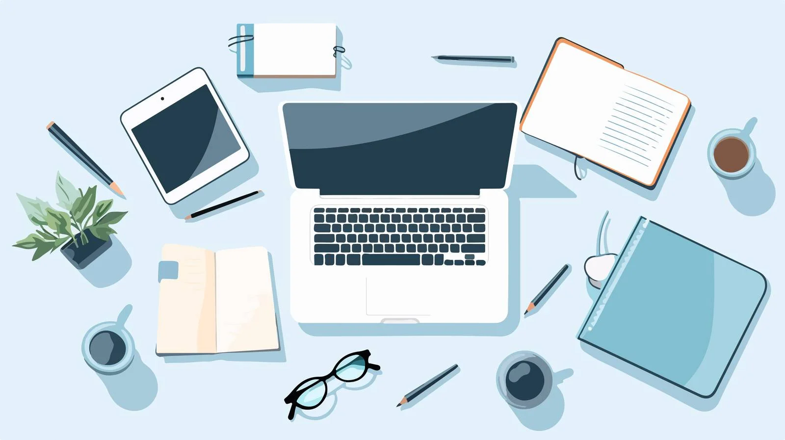 Professional Tech Workspace Setup — free download from Dotvec