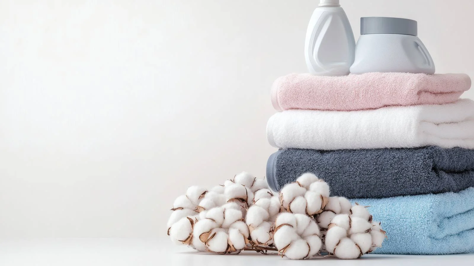 Laundry Product with Cotton on White Background — free download from Dotvec