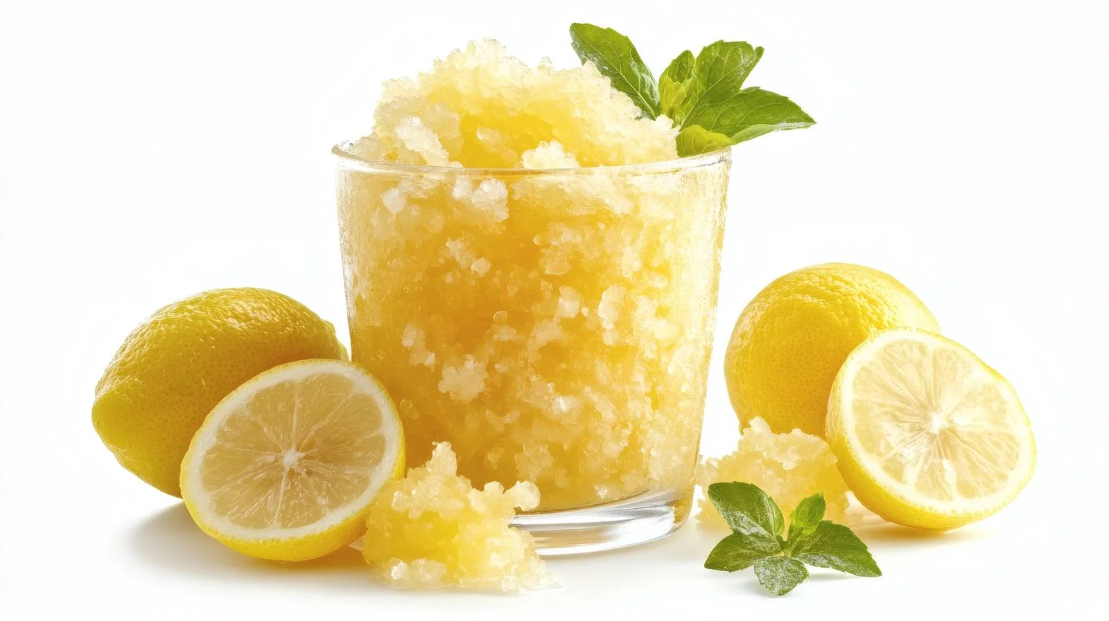 Refreshing Lemon Granita on White Background — free download from Dotvec