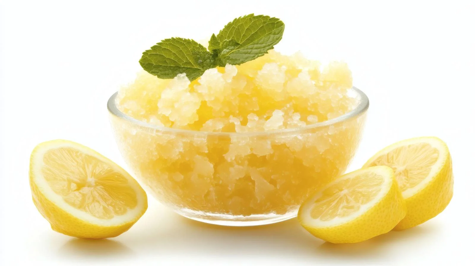 Refreshing Lemon Granita on White Background — free download from Dotvec