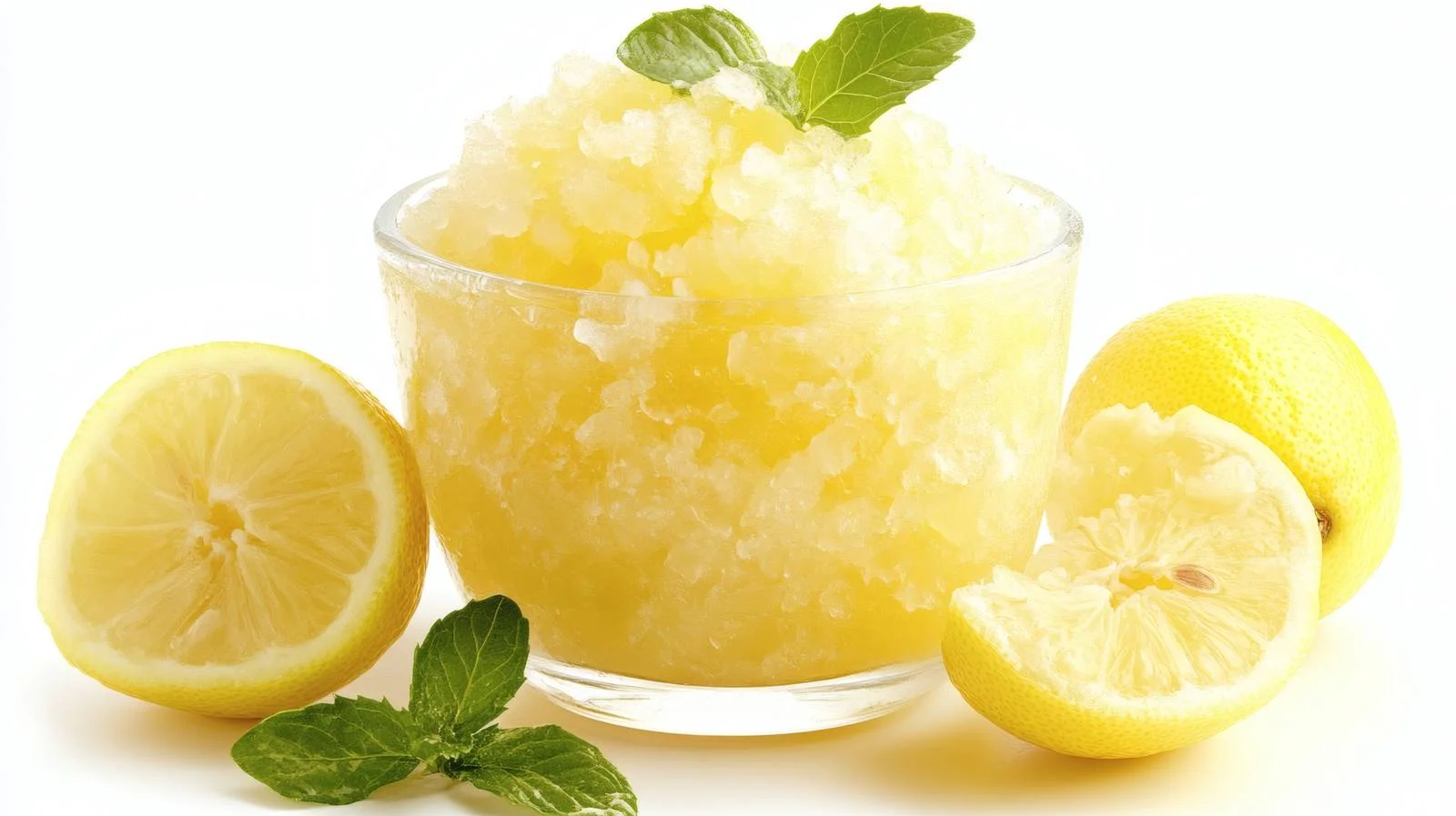 Refreshing Lemon Granita on White Background — free download from Dotvec