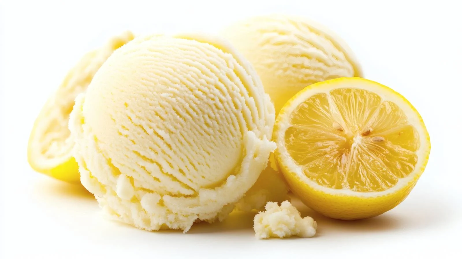 Refreshing Lemon Ice Cream on White Background — free download from Dotvec