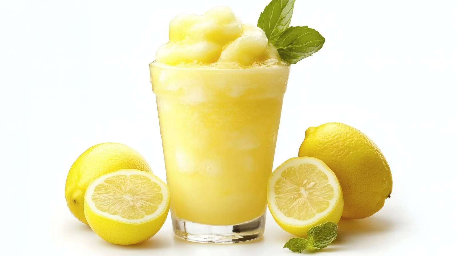 Refreshing Lemon Slush on White Background — free download from Dotvec