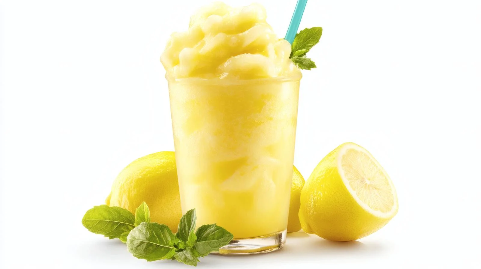 Refreshing Lemon Slush on White Background — free download from Dotvec