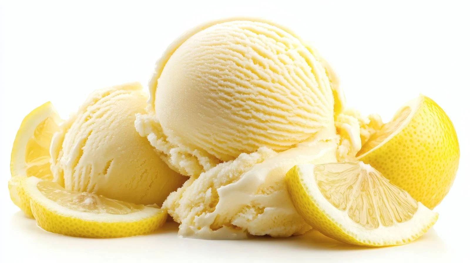 Refreshing Lemon Ice Cream and Slices — free download from Dotvec