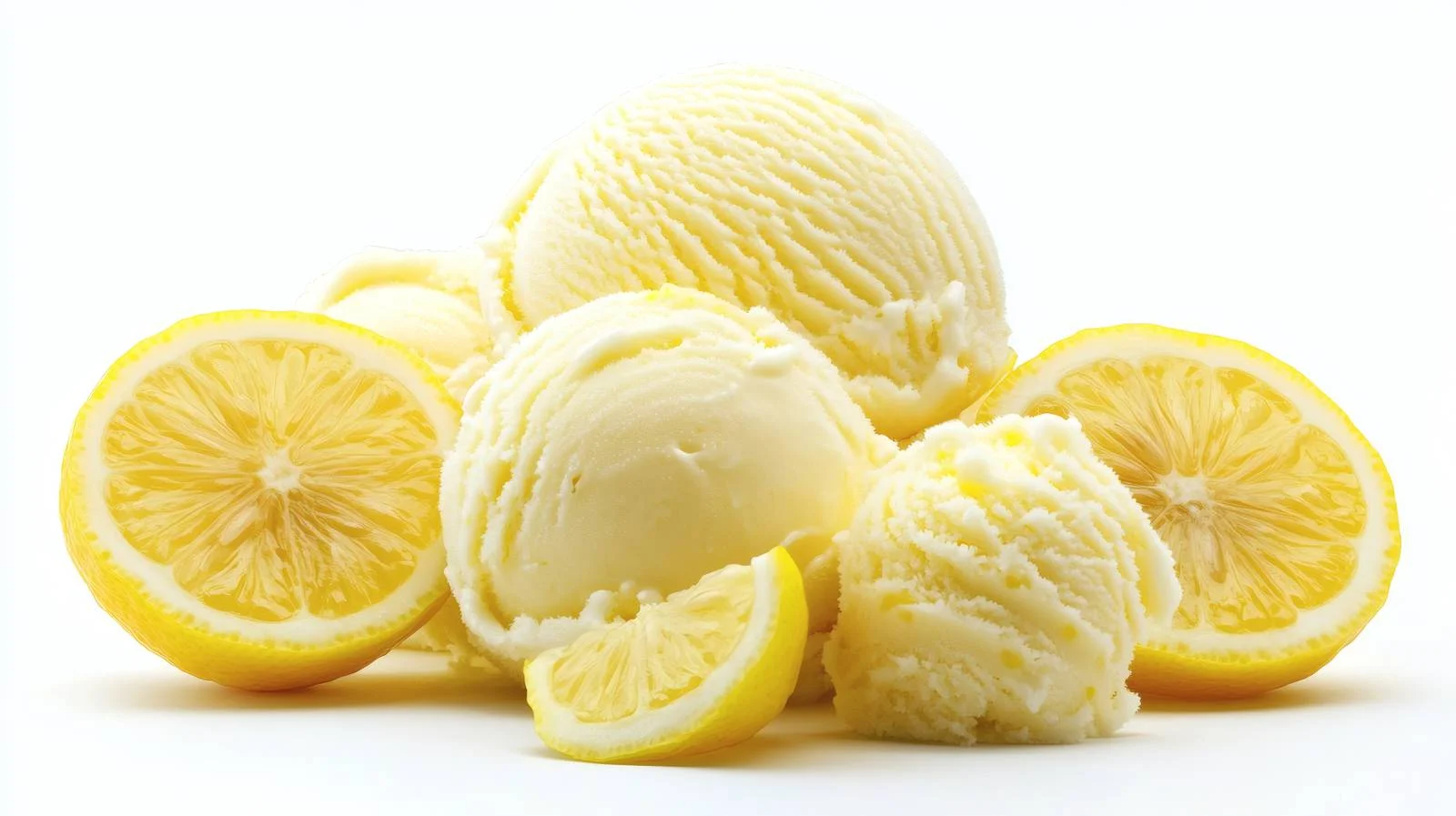 Refreshing Lemon Ice Cream and Slices — free download from Dotvec