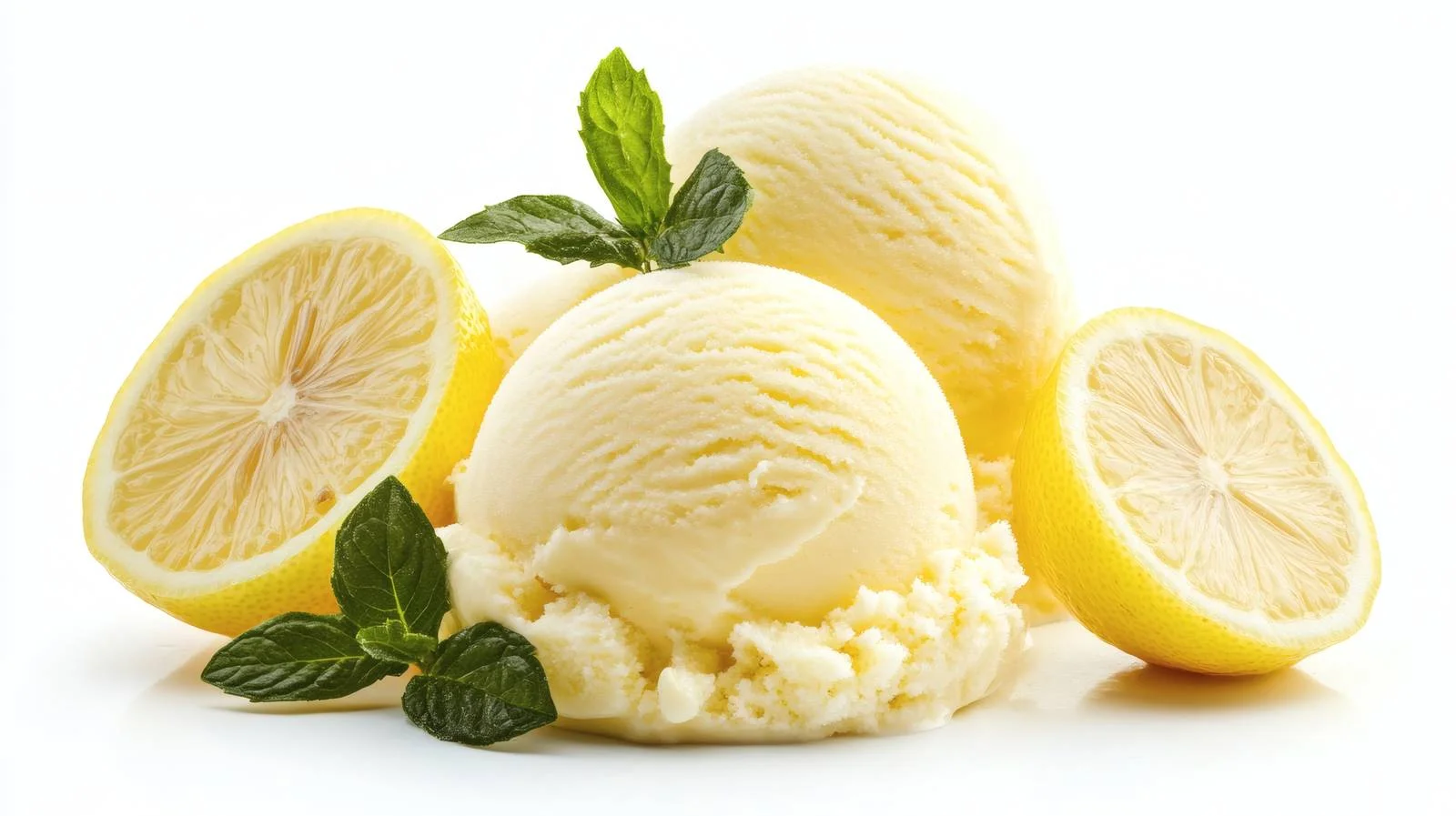 Refreshing Lemon Ice Cream and Slices — free download from Dotvec