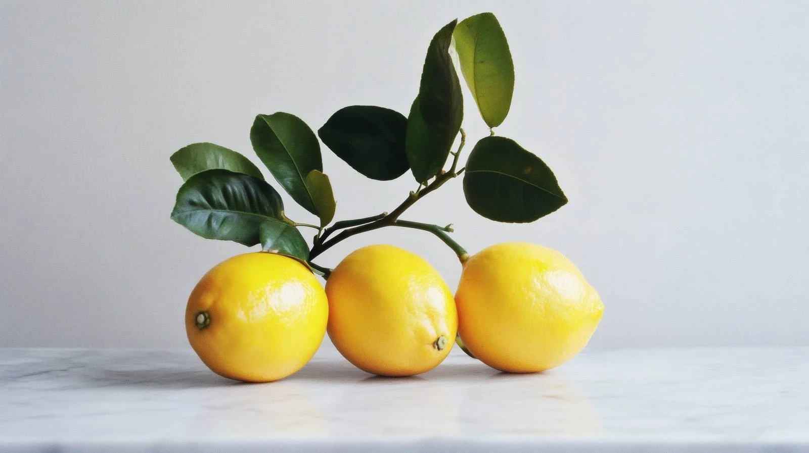 Fresh Lemons on White Kitchen Table — free download from Dotvec