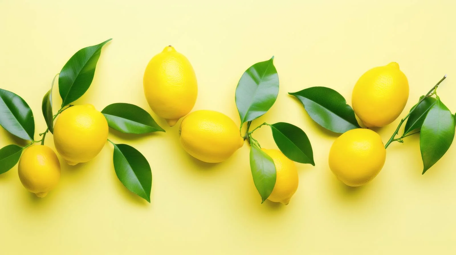 Bright Lemons on Yellow Background — free download from Dotvec