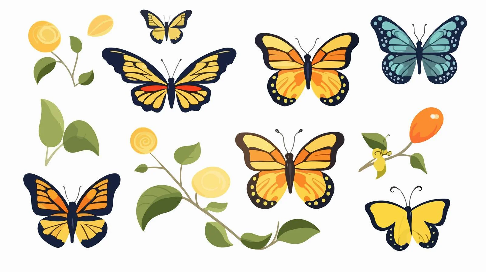 Butterfly Life Cycle Illustration — free download from Dotvec