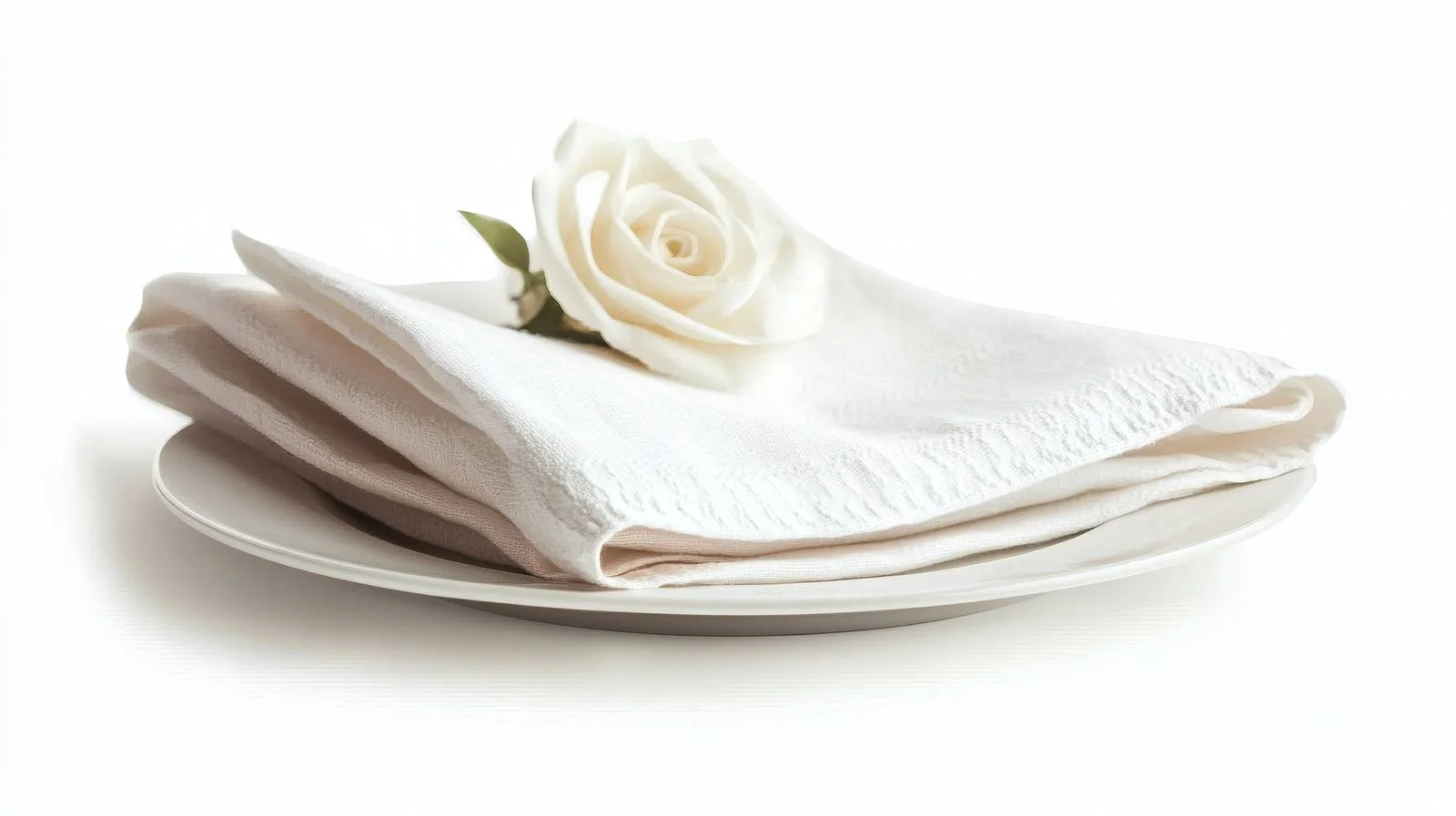 Elegant Linen Napkin on White Background — free download from Dotvec