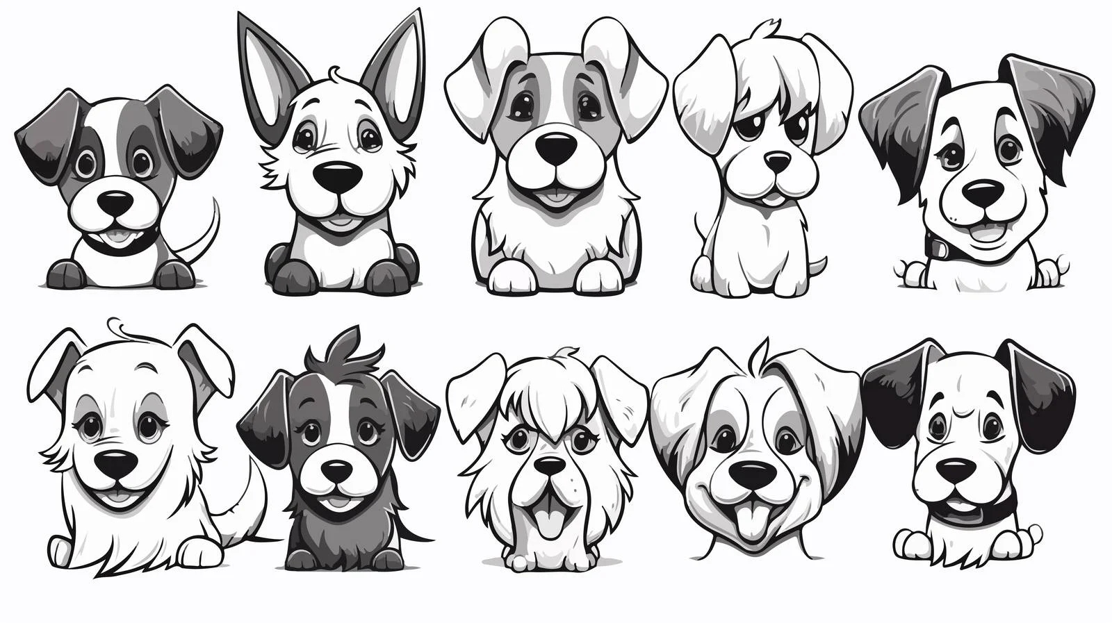 Dog Breed Faces Design — free download from Dotvec