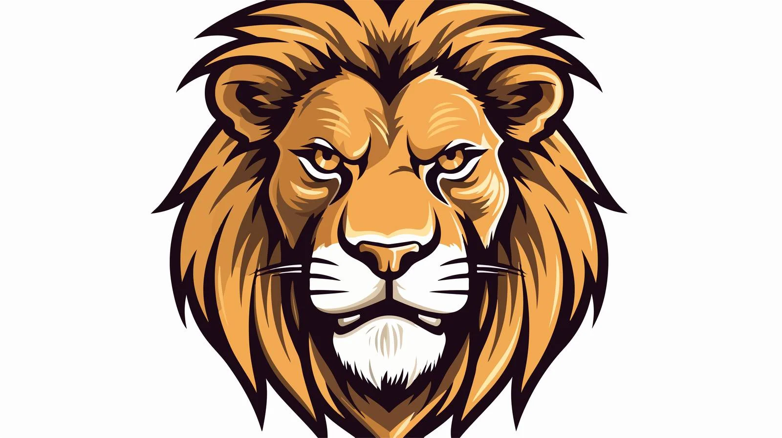 Lion Label Cartoon Vector Illustration — free download from Dotvec