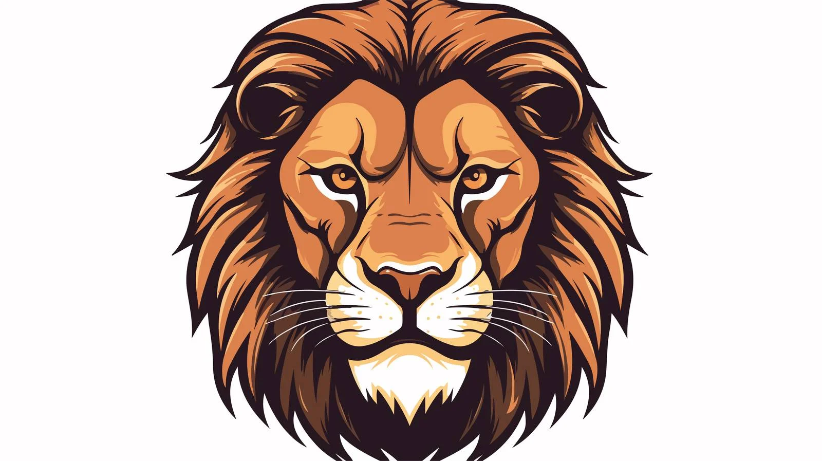 Lion Cartoon Label Vector Illustration — free download from Dotvec