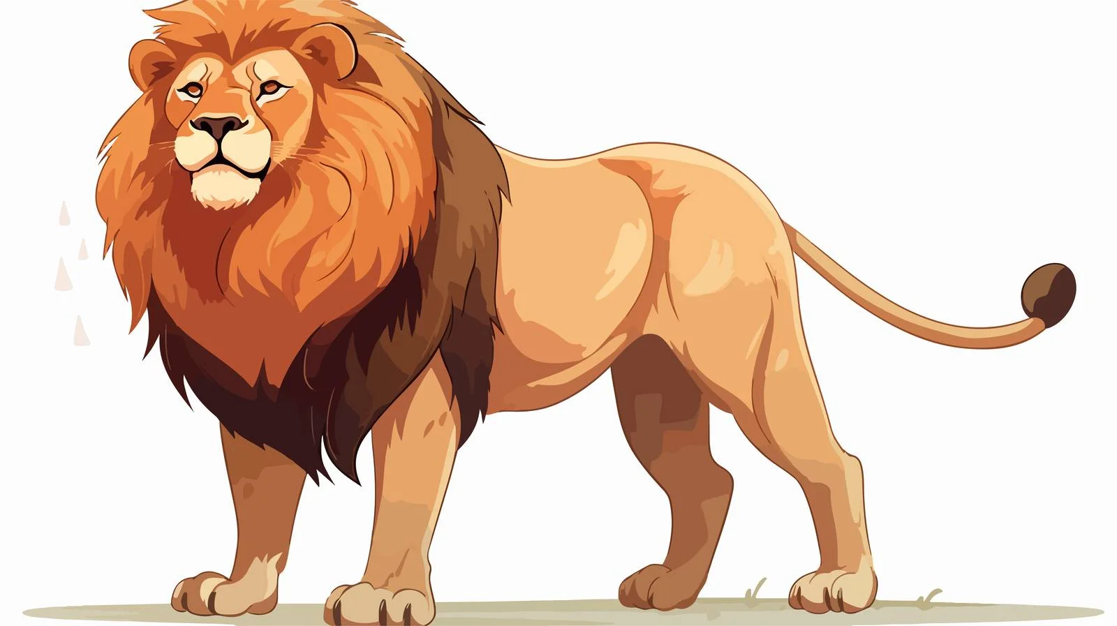 Lion Cartoon Vector Illustration — free download from Dotvec