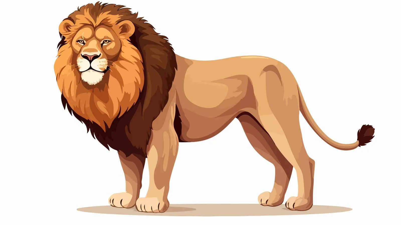 Cartoon Lion Portrait Vector Illustration — free download from Dotvec