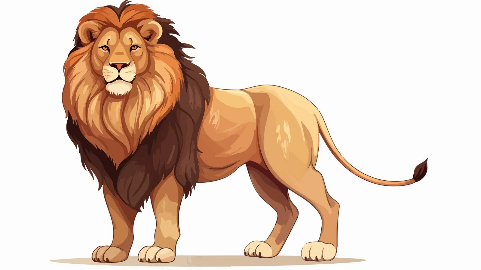 Cartoon Lion Portrait Vector Illustration — free download from Dotvec
