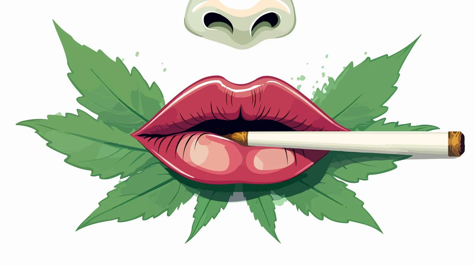 Advocacy for Legalization: Smoking Lips — free download from Dotvec