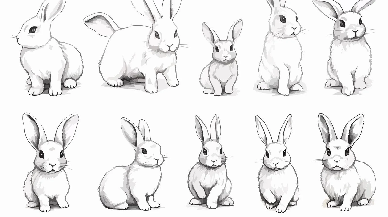 Hand-drawn Bunny Sketch Vector Illustration — free download from Dotvec
