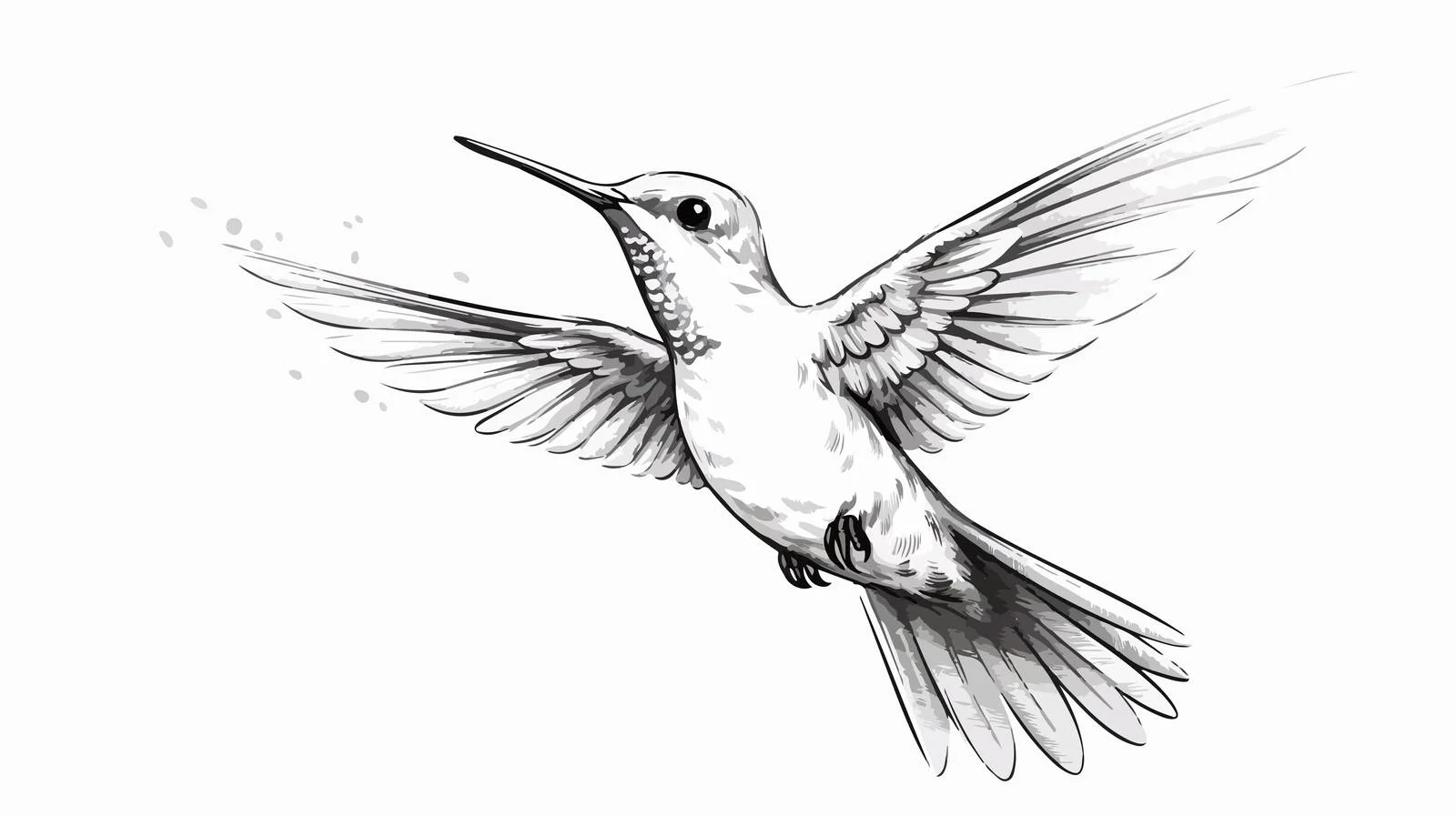 Hand Drawn Hummingbird Sketch Vector Image — free download from Dotvec