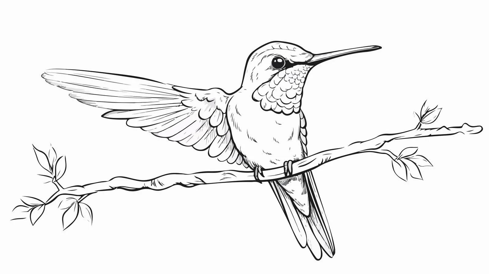 Hand-Drawn Hummingbird Sketch Vector — free download from Dotvec