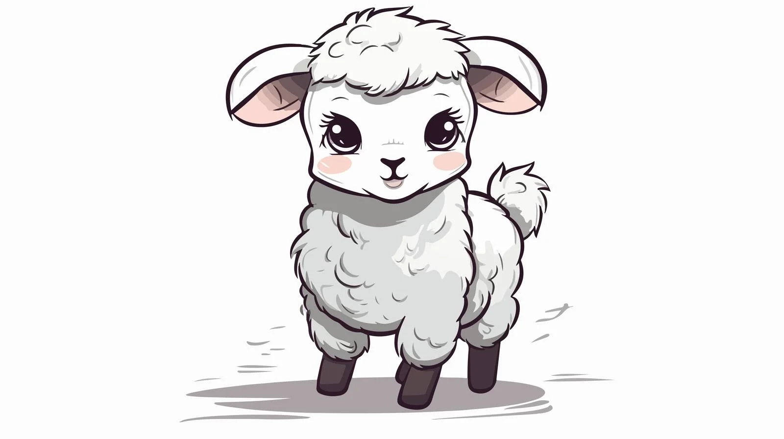 Adorable Little Lamb Sketch Illustration — free download from Dotvec