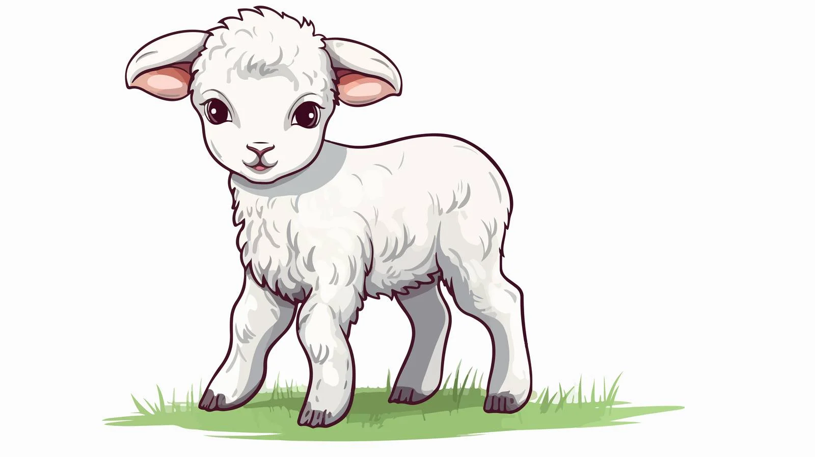 Charming Little Lamb Doodle Sketch Illustration — free download from Dotvec