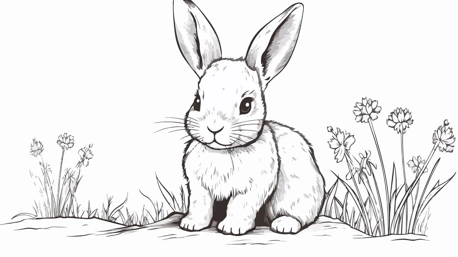 Hand-Drawn Rabbit Sketch Illustration — free download from Dotvec