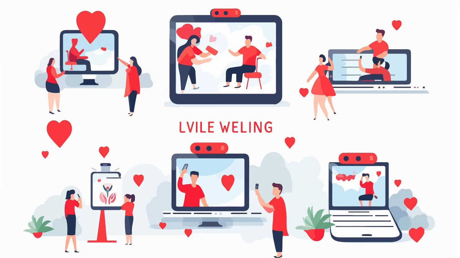 Online Broadcast Icon Set — free download from Dotvec