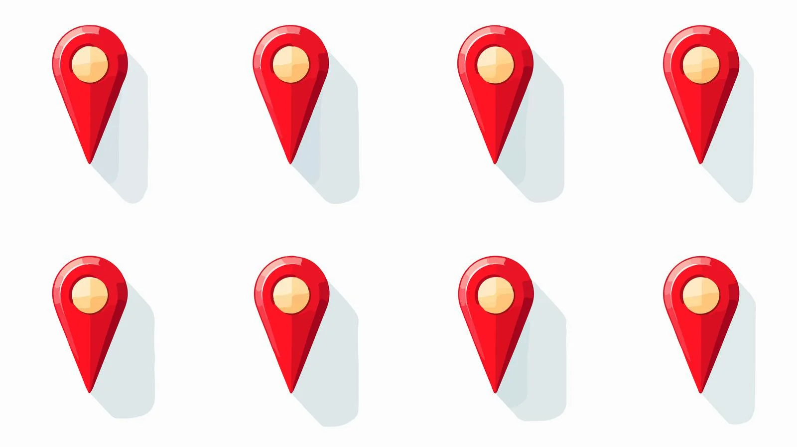 Red Pointer Location Pin Collection Icon — free download from Dotvec