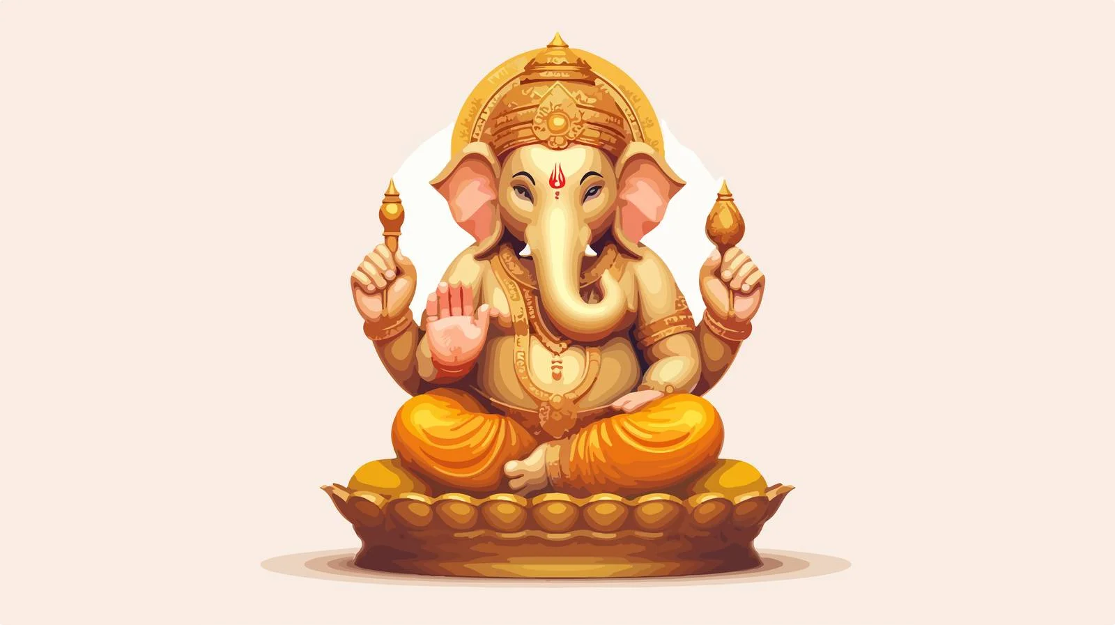 Lord Ganesh Cartoon Vector Illustration — free download from Dotvec