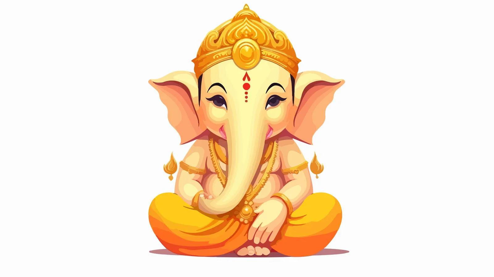 Lord Ganesh Vector Cartoon Illustration — free download from Dotvec