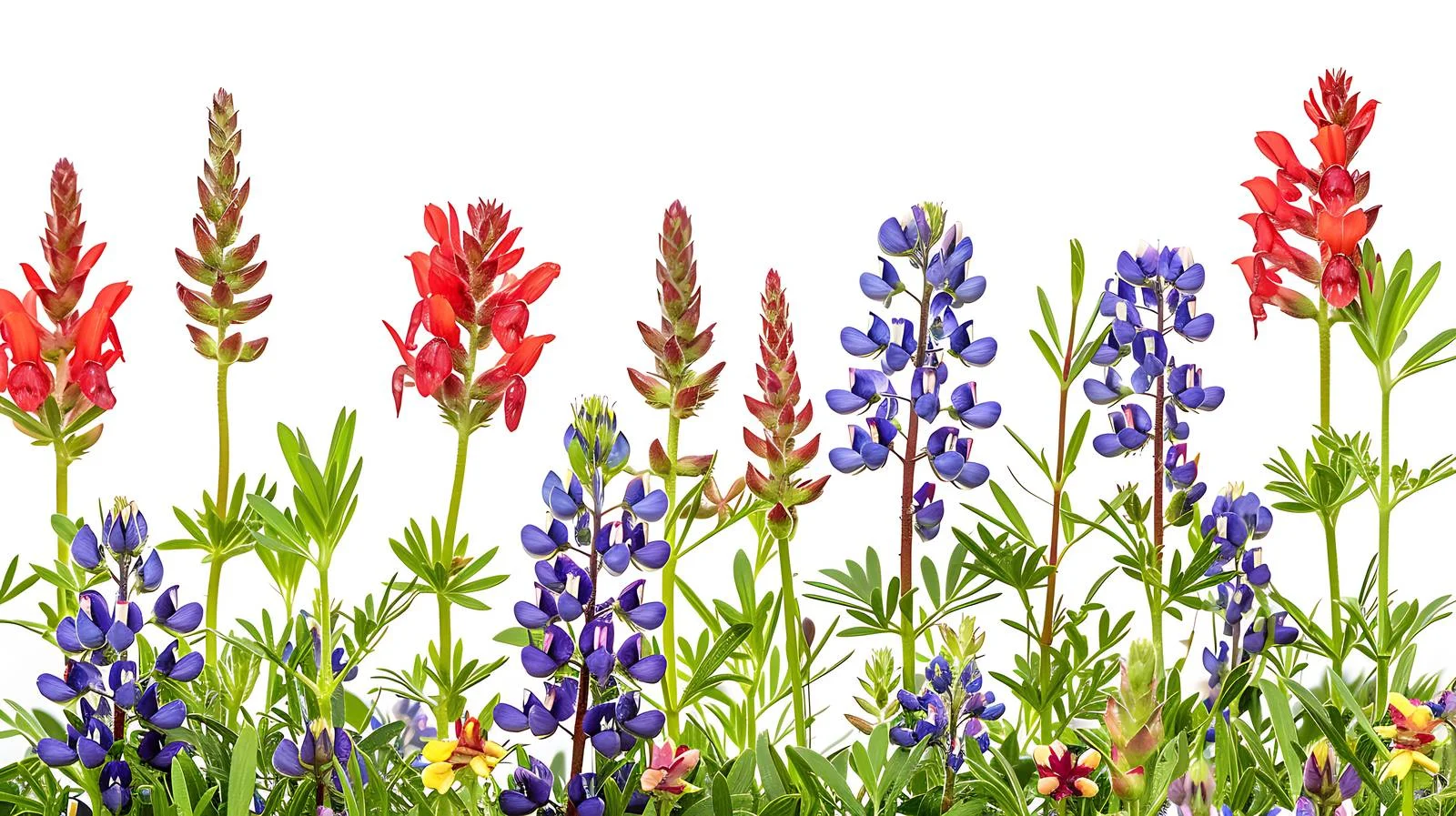 Vibrant Wildflowers Against Blue Sky — free download from Dotvec