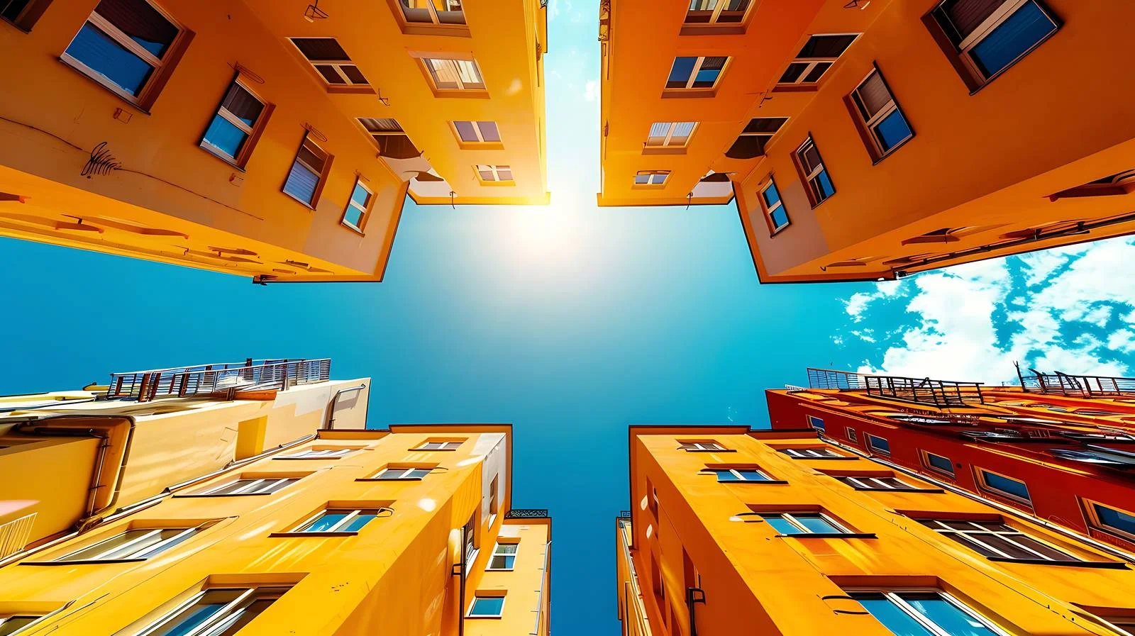 Urban skyscrapers under clear blue sky – free urbanization image from Dotvec