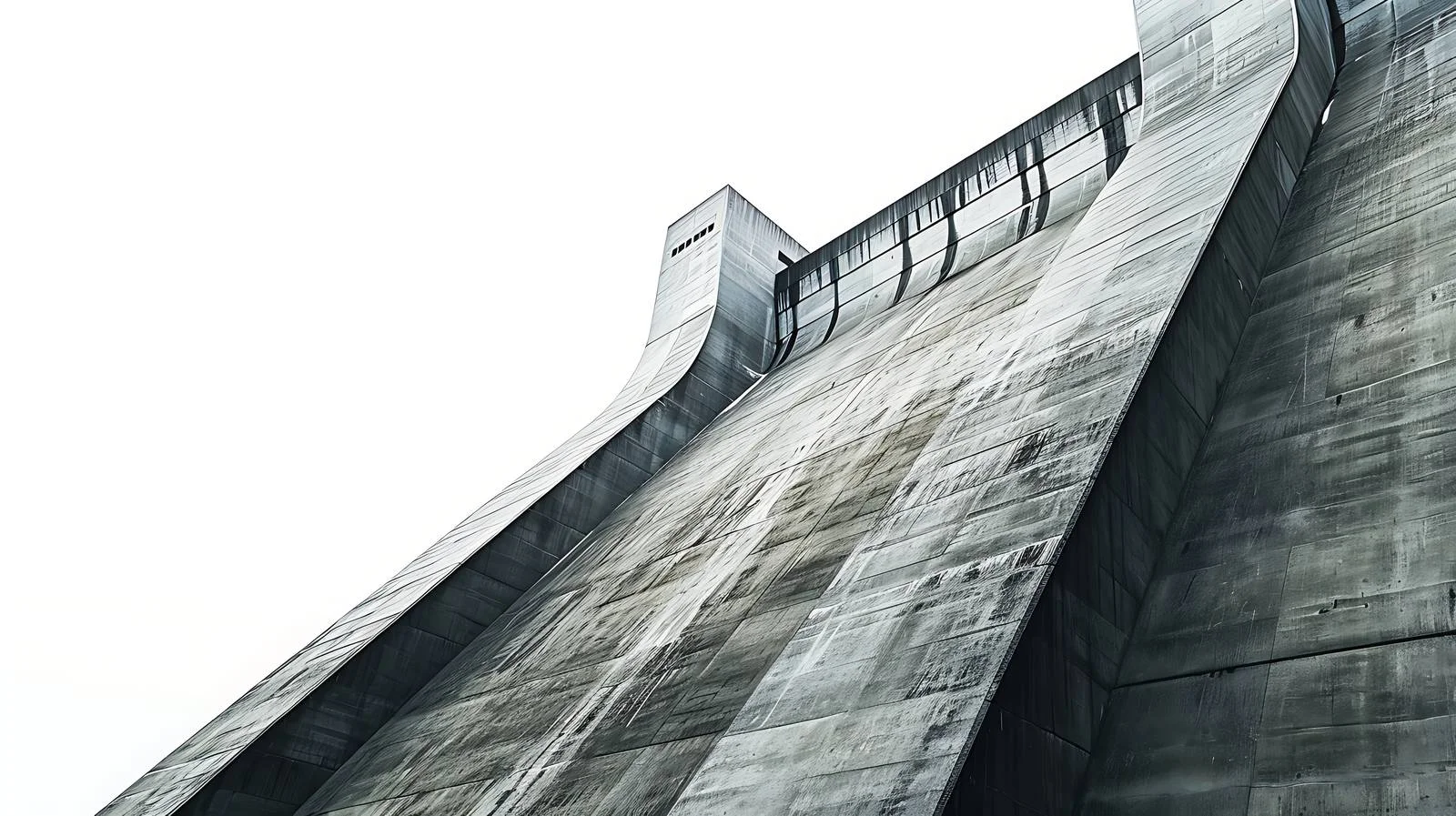 Elevated perspective of reservoir against clear sky — free download from Dotvec