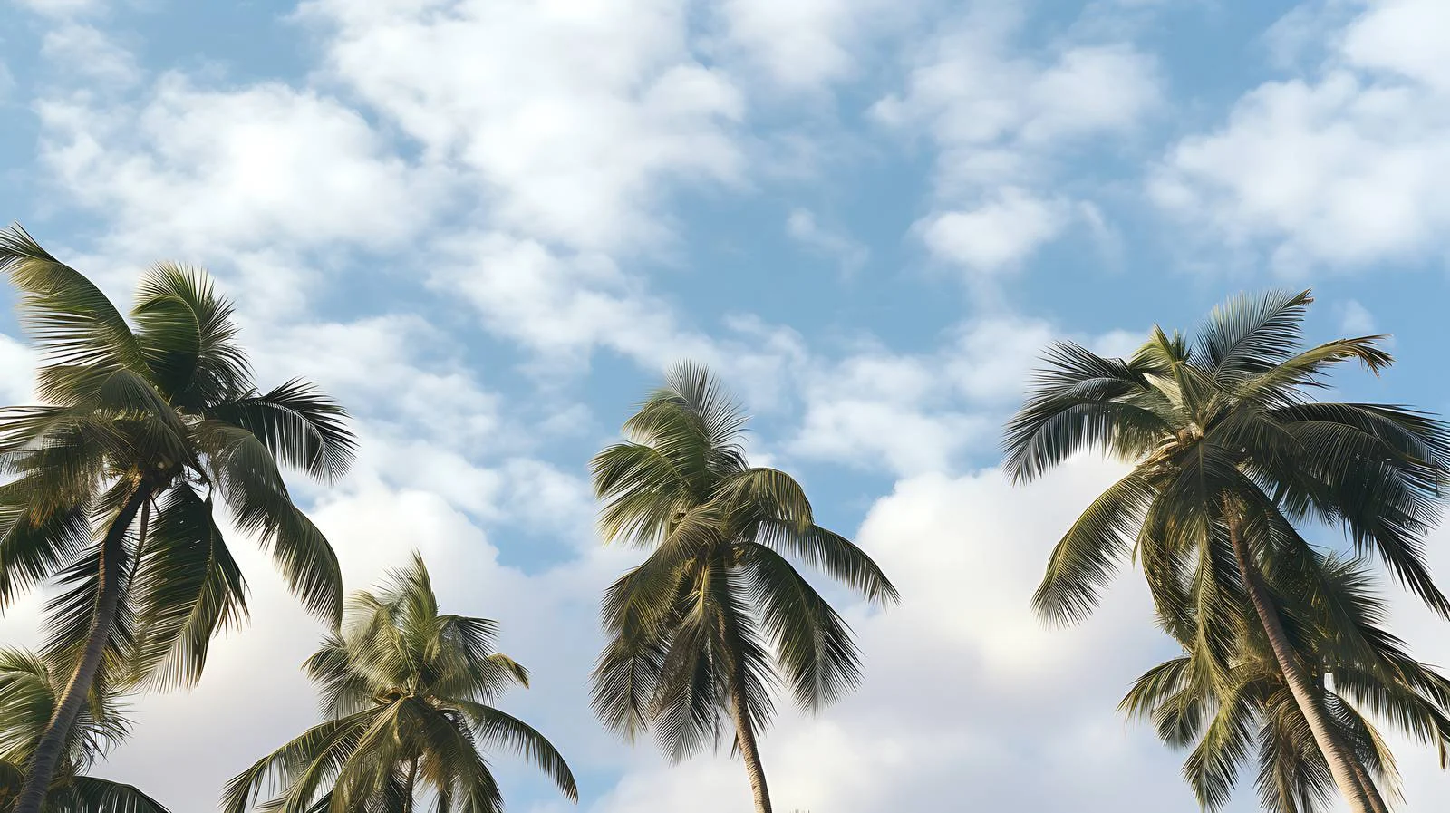 Palm trees silhouetted against cloudy sky — free download from Dotvec