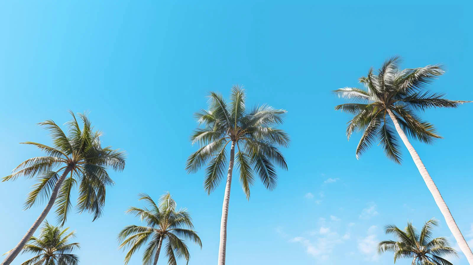Majestic Palm Trees Rise Under Blue Sky — free download from Dotvec