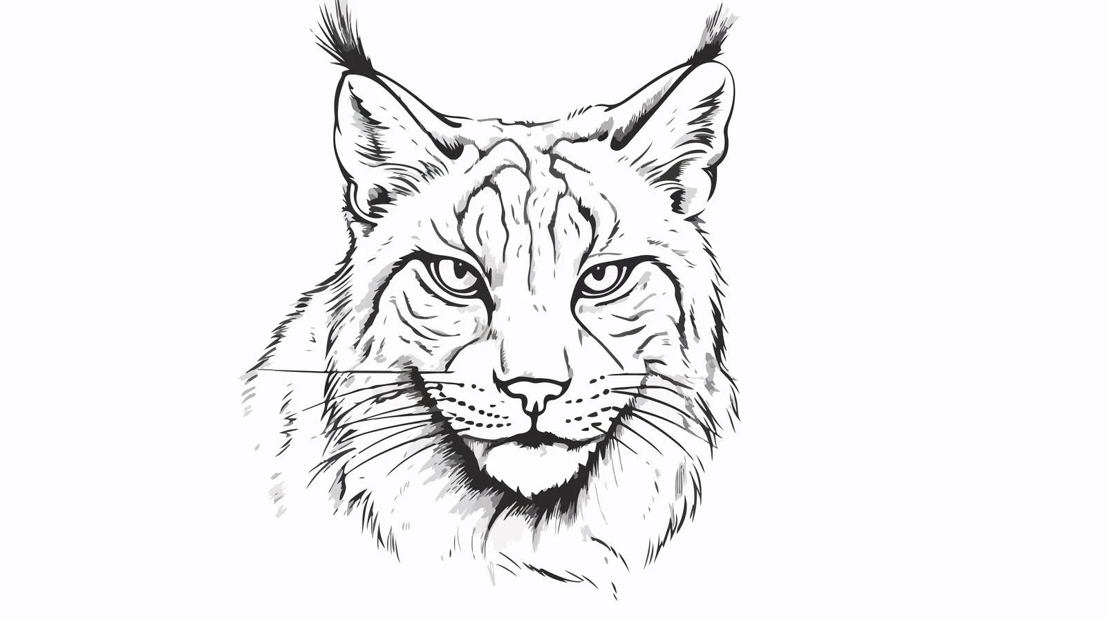 Lynx Head Sketch Vector Illustration – free lynx image from Dotvec