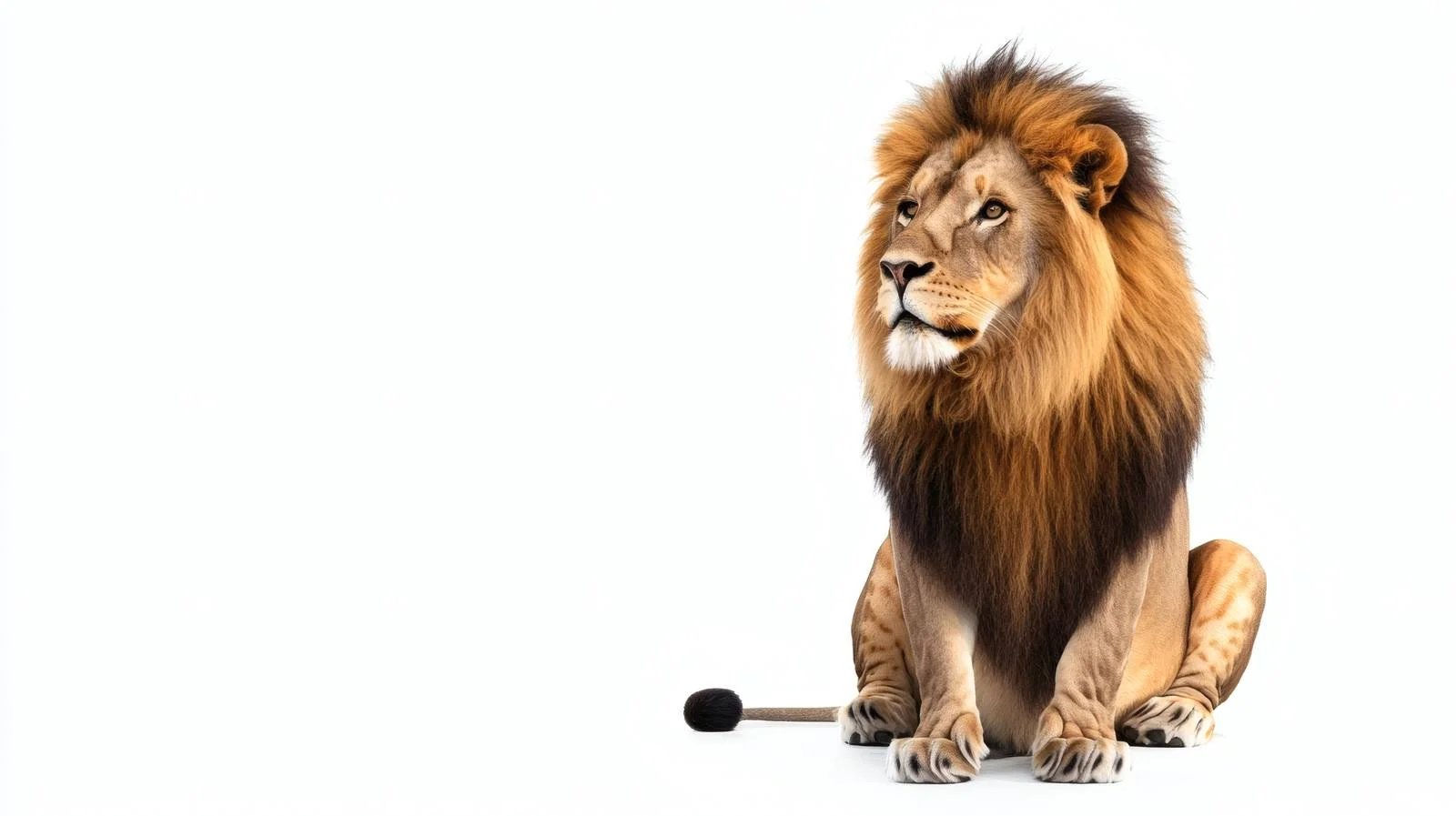 Majestic Lion on White Background — free download from Dotvec