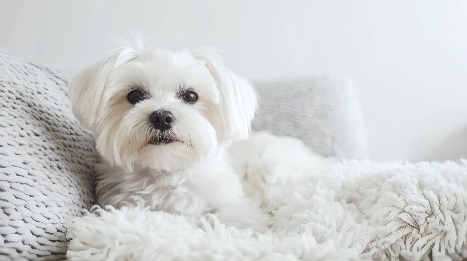 Elegant Maltese Dog in Cozy Room — free download from Dotvec