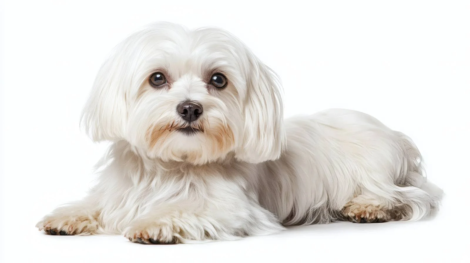 Elegant Maltese Lapdog at Isolated Park — free download from Dotvec