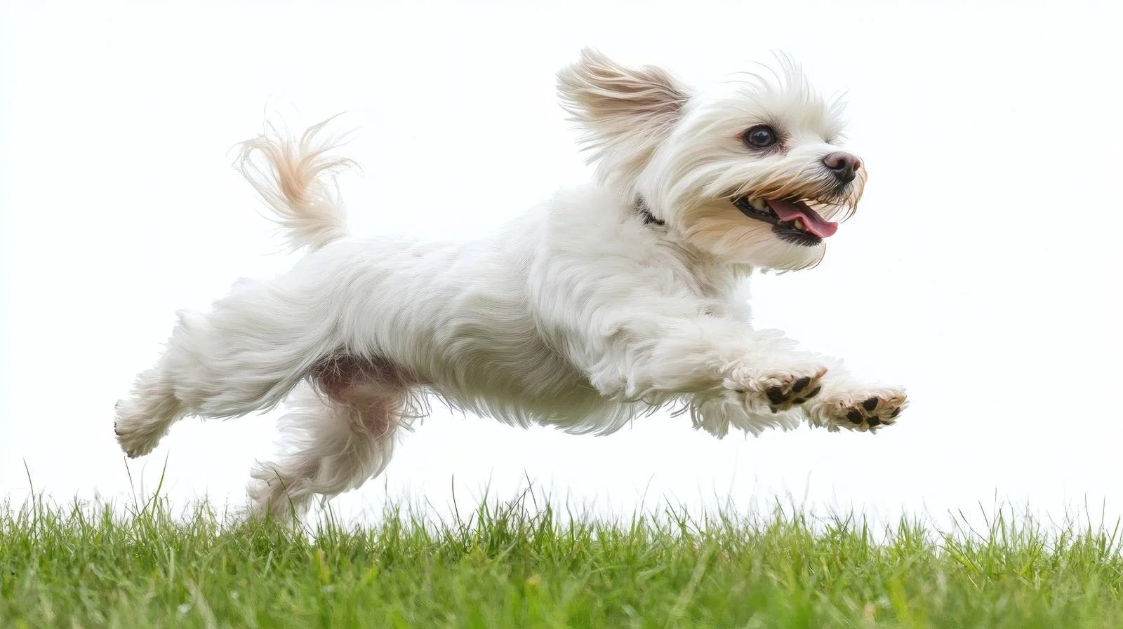 Cheerful Maltese Dog Playing in Sunny Park — free download from Dotvec