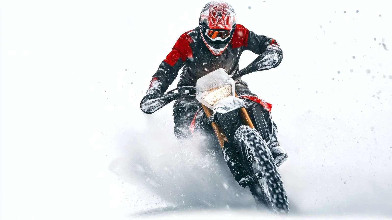 Snowbike rider on white background — free download from Dotvec
