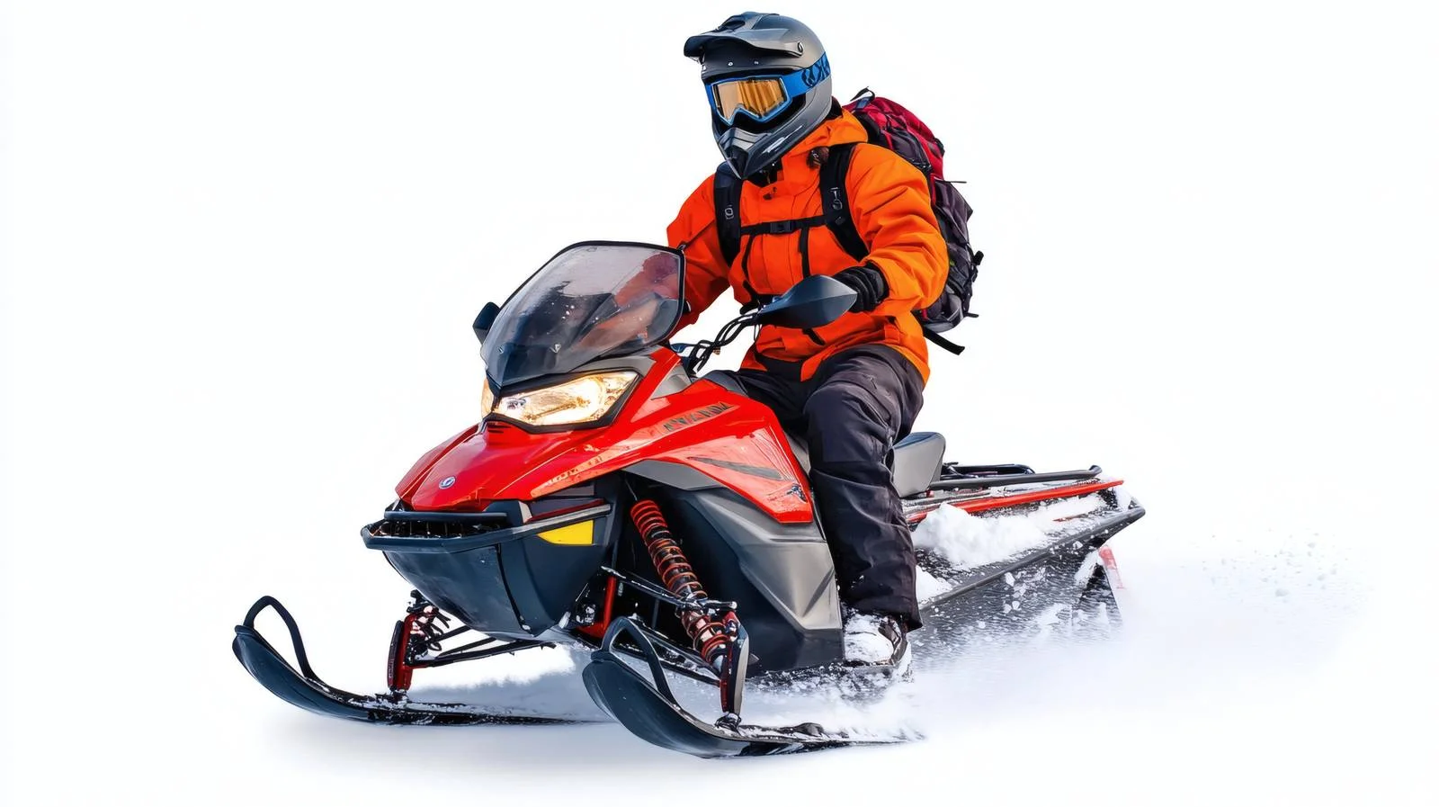 Snowmobile rider on white background — free download from Dotvec