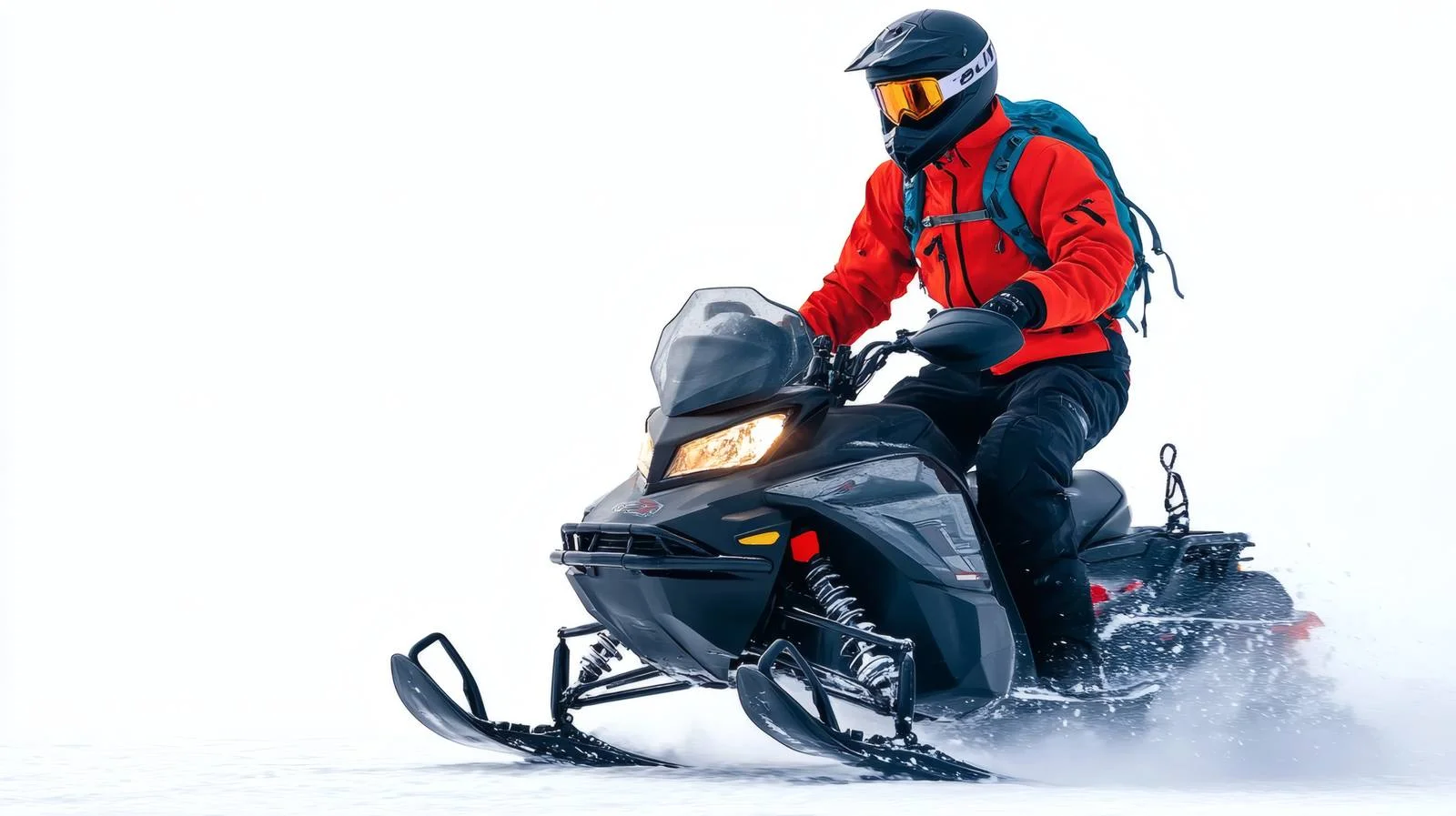 Snowmobile Rider on White Background — free download from Dotvec