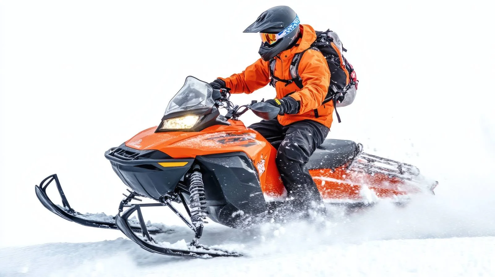 Snowmobile Rider on White Background — free download from Dotvec