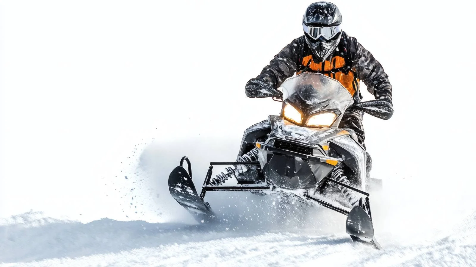 Snowmobile rider on white background — free download from Dotvec