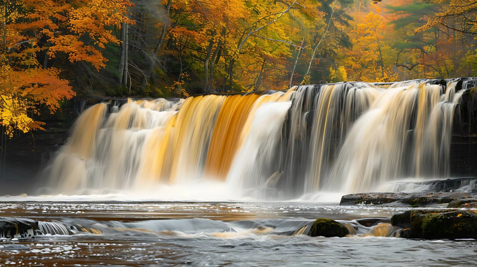 Majestic Manabezho Falls, Porcupine River Beauty — free download from Dotvec