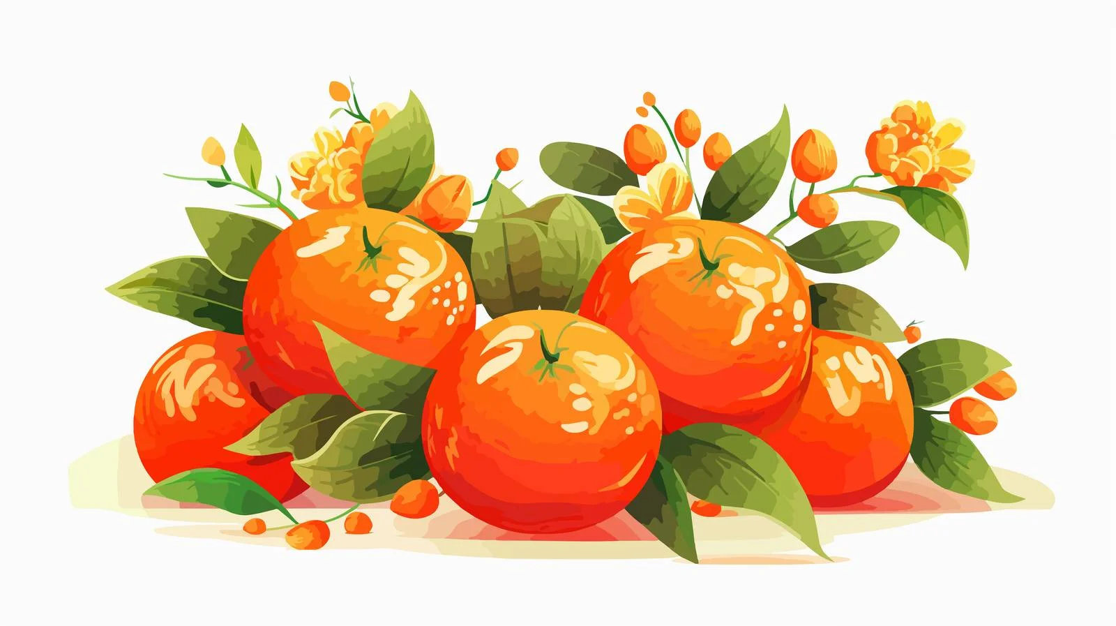 Festive Mandarin Oranges Covered in Red Paper — free download from Dotvec